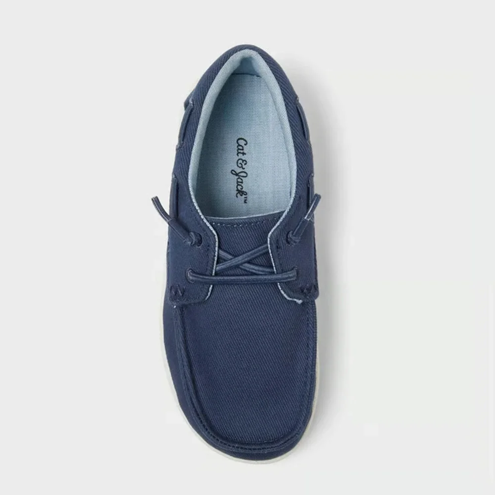 Cat & Jack Kids' Boyd Boat Sneakers Navy Blue Size 2